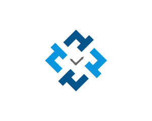 T letter time rotation logo 1