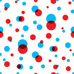 polka dot  Seamless Pattern vector geometric wallpaper background isolated red