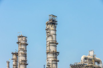 Industrial zone. Plant oil and gas refinery industry.