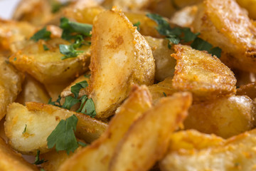 Potato wedges with a spicy Mexican coating