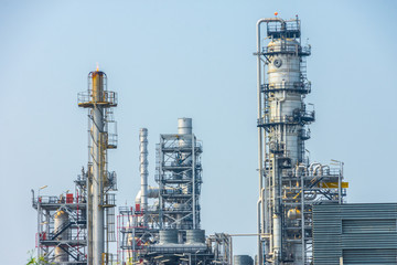 Industrial zone. Plant oil and gas refinery industry.