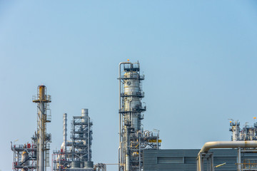 Industrial zone. Plant oil and gas refinery industry.