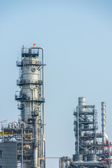 Industrial zone. Plant oil and gas refinery industry.