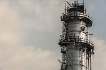 Industrial zone. Plant oil and gas refinery industry.