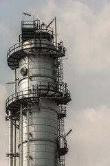 Industrial zone. Plant oil and gas refinery industry.