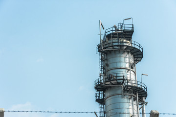 Industrial zone. Plant oil and gas refinery industry.