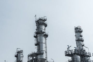 Industrial zone. Plant oil and gas refinery industry.