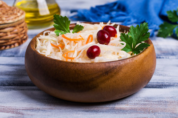 Sauerkraut with carrots and cranberries