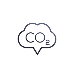 co2 emissions and carbon dioxide pollution icon