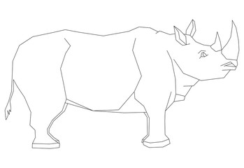 animal geometric isolatet on background