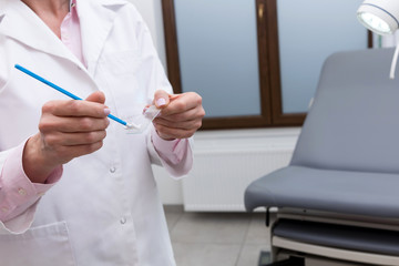 Naklejka premium Gynecologist Office, Examination of the gynecologist. 