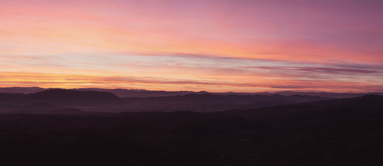 The landscape of the Serbian village