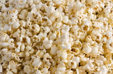 Texture of popcorn from corn