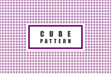 Cube objects vector pattern. Geomteric pattern for background or texture