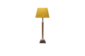 old table lamp with metal stand isolated