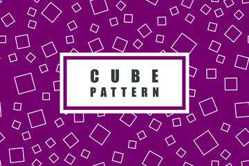 Cube objects vector pattern. Geomteric pattern for background or texture