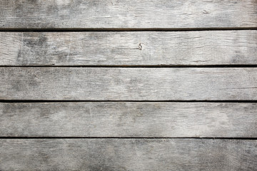Obraz na płótnie Canvas Weather and exposed teak hardwood planking.