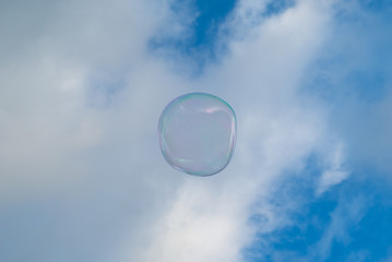 Soap bubble in sky