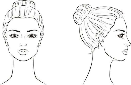 Woman Face Sketch Vector Art, Icons, and Graphics for Free Download