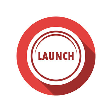 Launch Button Flat Design Icon