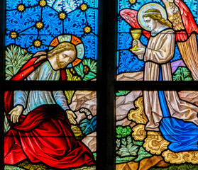 Stained Glass - Jesus in the Garden of Gethsemane