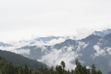 mountains clouds