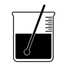 beaker icon on white background. beaker sign. flat style.