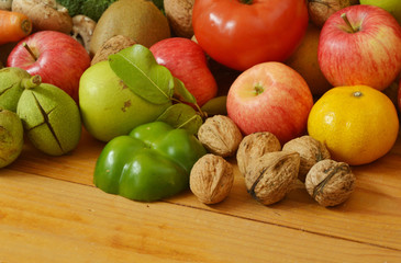 Naklejka na ściany i meble Many fruits and vegetables