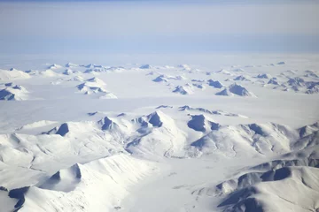 Papier Peint photo Photo aérienne Svalbard Arctic Landscape Aerial View, Norway