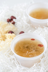 Tremella soup in white. and It is a traditional Chinese health products, sweet and delicious.