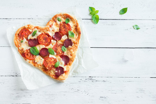 Heart Shaped Pizza