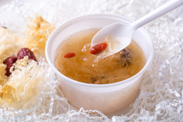 Tremella soup in white. and It is a traditional Chinese health products, sweet and delicious.