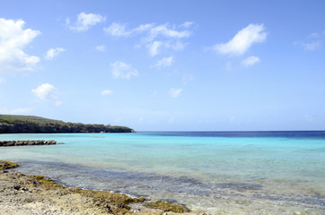 Beach in Curacao island, Caribbean Sea