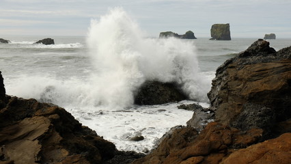 When there are 2 elements - the ocean and the rock meeting