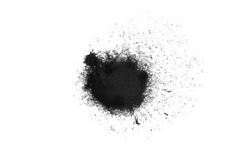 Black ink blot.