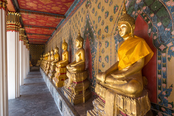 Buddha statues at Wat Arun Bangkok Thailand