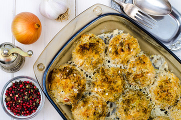 Baked in the oven meat balls