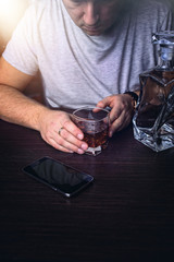 man's alcohol problems