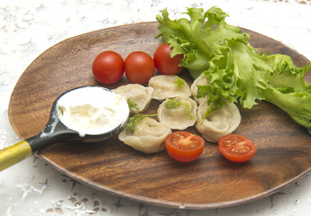 Traditional russian pelmen