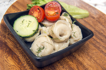 Traditional russian pelmen