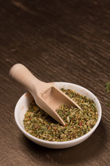 Mixture from dry to the spice