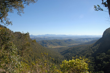 View of the Green Mountains Section of Lamington National Park from Python Rock Lookout, Australia
