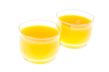 Freshly made drink from tangerine