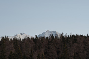 scenery of snow covered High Tatras mountains Slovakia