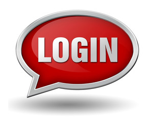 login badge concept       3d illustration
