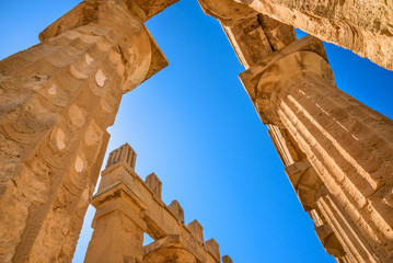 Selinunte, Italy, Sicily. Ancient Greek city on the south coast of Sicily, Italy. Acropolis of...