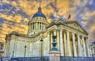 Fototapeta na wymiar The Pantheon in Paris, a secular mausoleum containing the remains of distinguished French citizens.