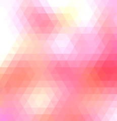 Vector pink texture with triangles. Abstract mosaic background.