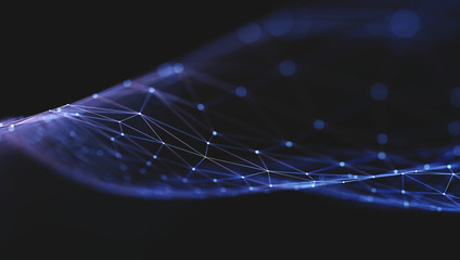 Blue connecting lines, illustration