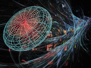 Wormhole, computer illustration